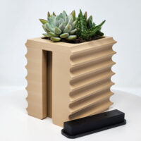 3D printed wall mountable planter.