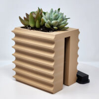 3D printed wall mountable planter.