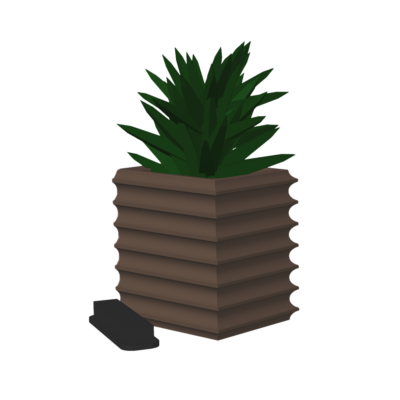 3D rendering of a wall mountable planter.